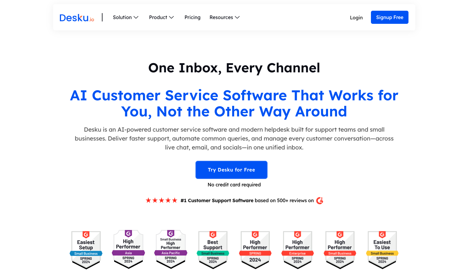 Desku Homepage