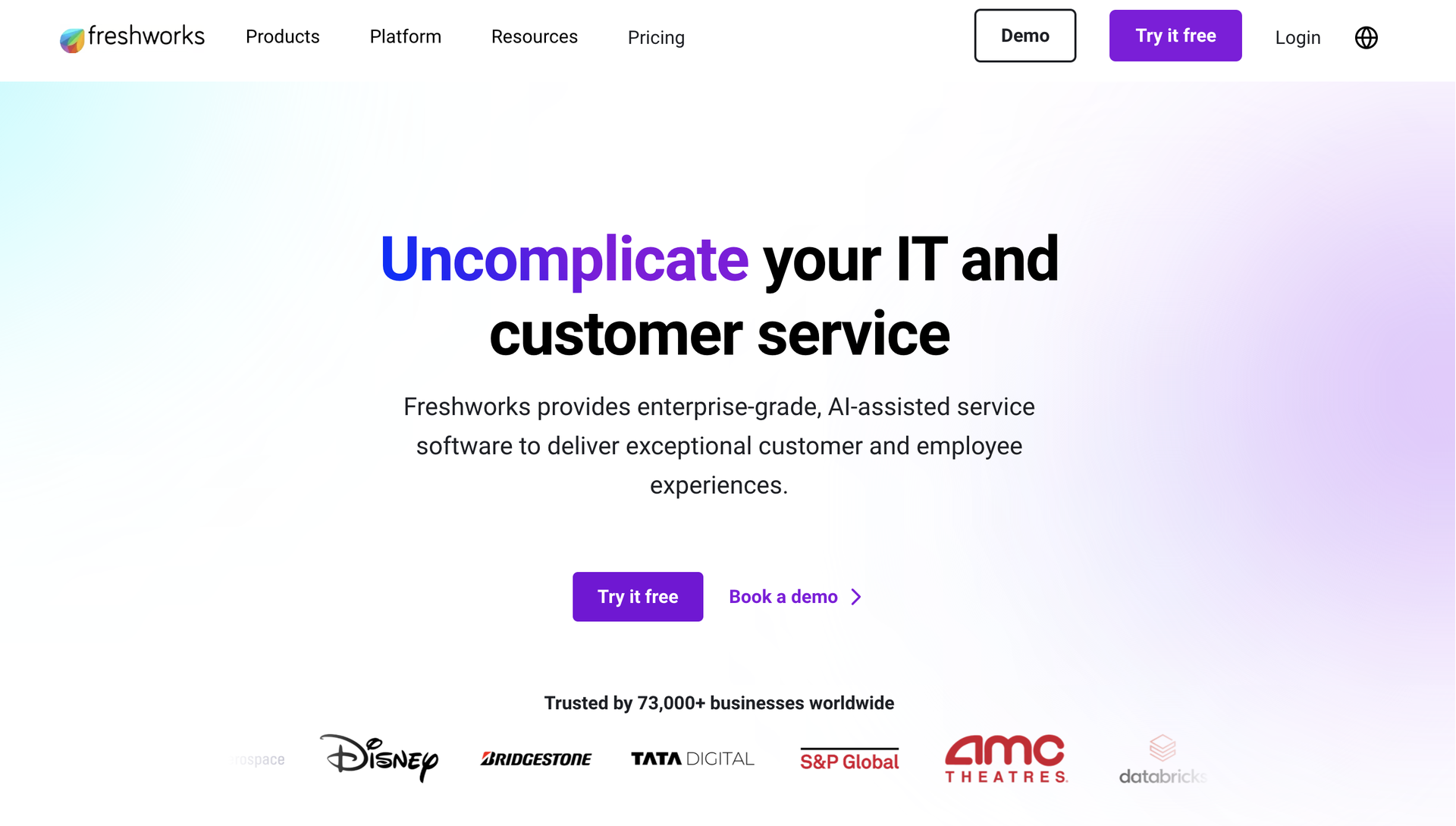 Freshdesk Homepage