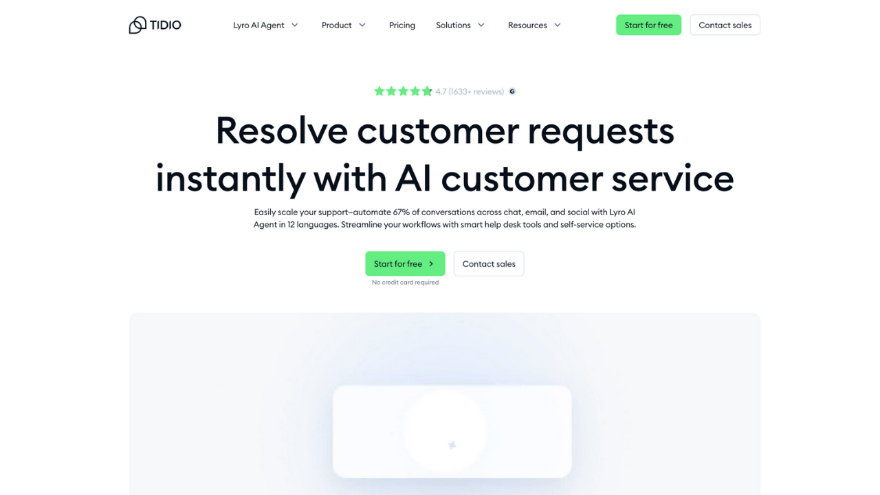 Tidio Homepage