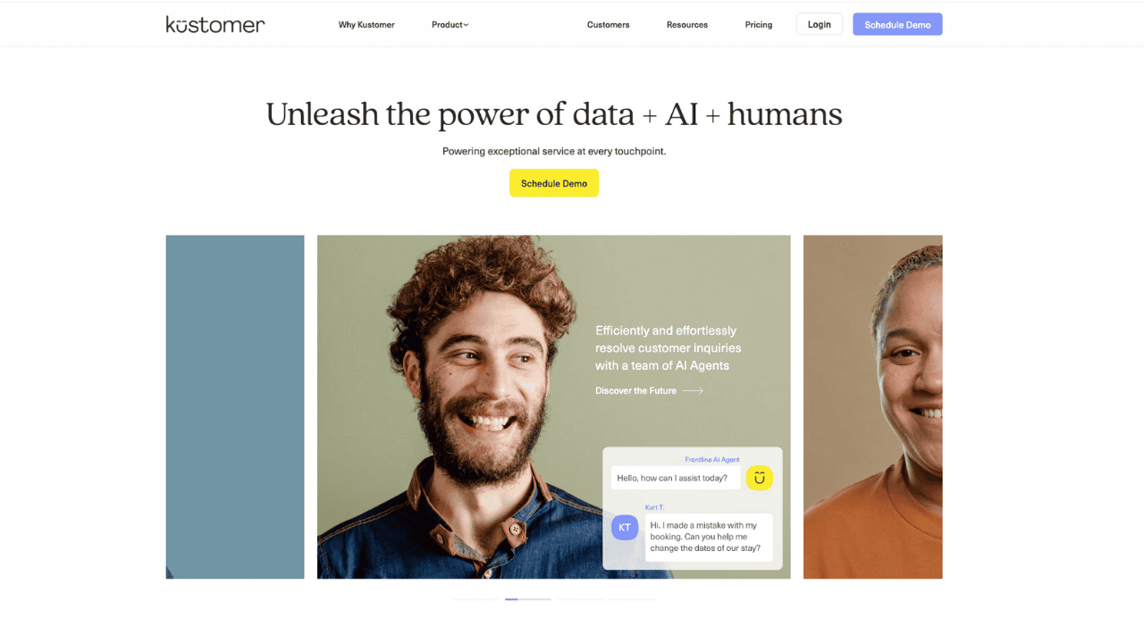 Kustomer Homepage