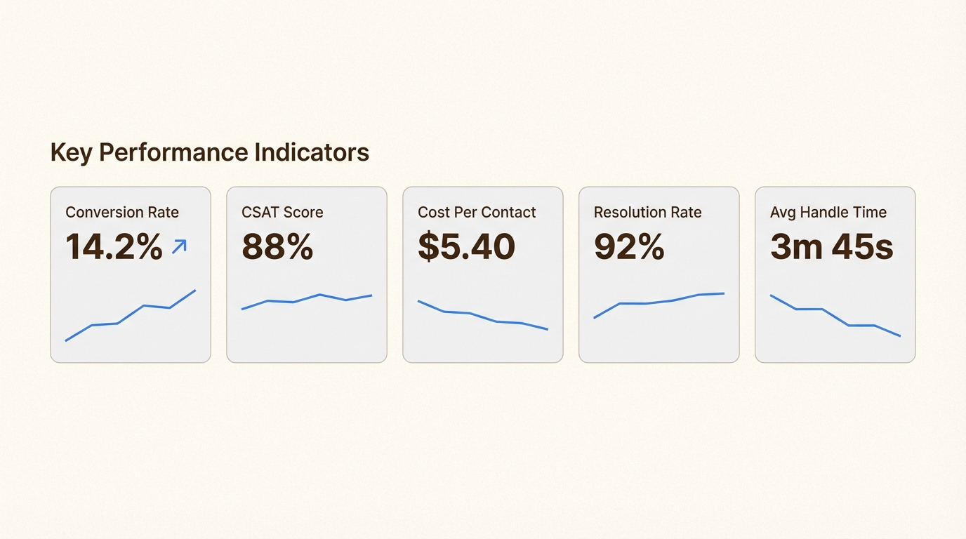 Key support KPIs at a glance