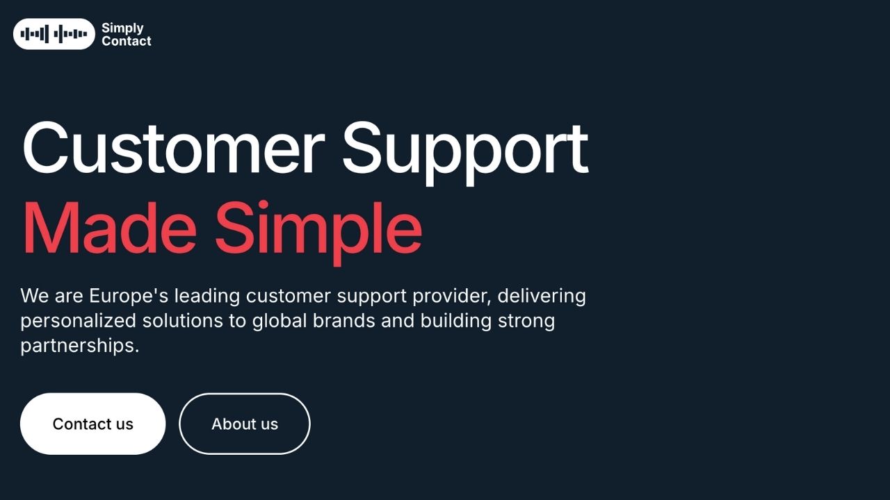 Simply Contact Homepage