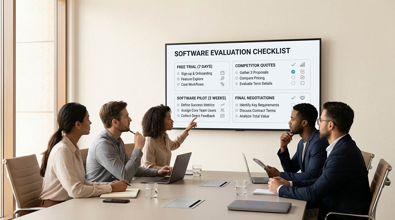 Structured evaluation process for testing call quality and securing contract terms