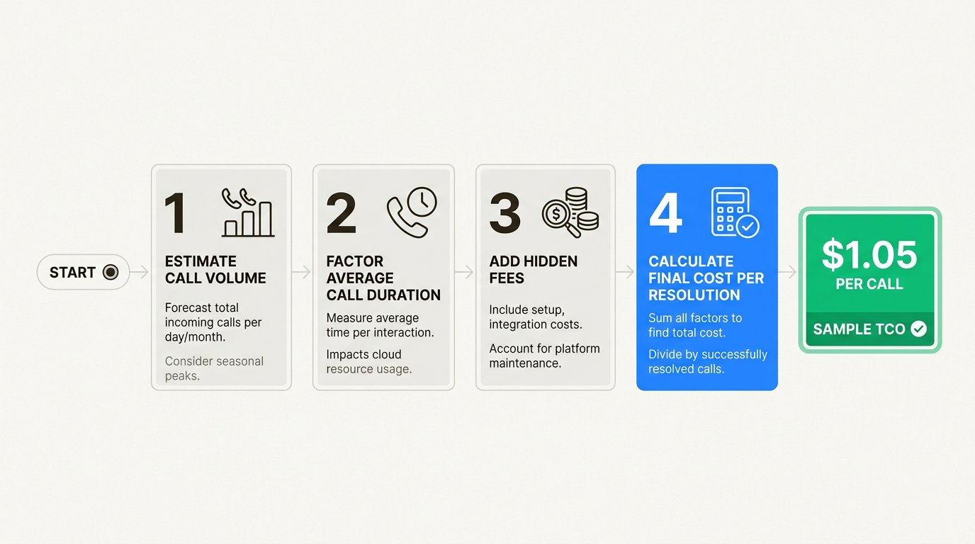 Four-step framework for comparing AI agent efficiency against human staff costs