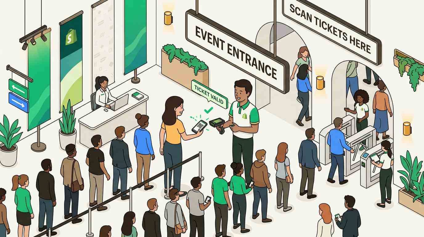 Modern digital ticketing allows Shopify merchants to manage event entry seamlessly using mobile QR code scanning technology.