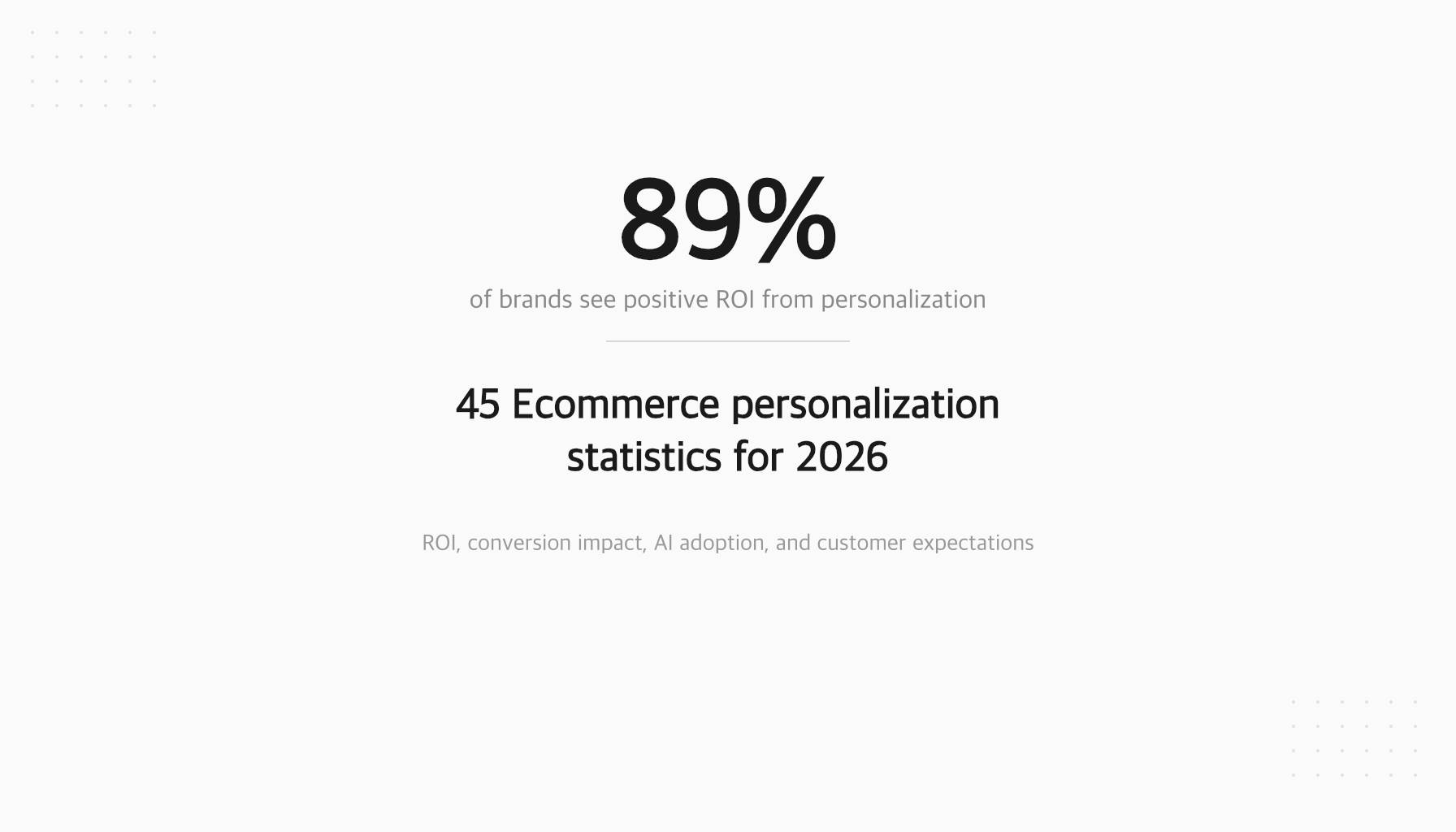 45 Ecommerce personalization statistics you need to know in 2026