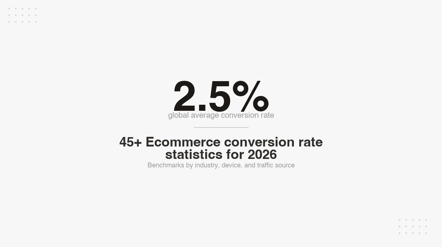 45 ecommerce conversion rate statistics you need to know in 2026