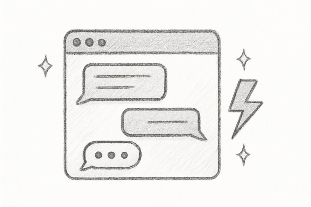 Live chat statistics visualization showing satisfaction rates and conversion benchmarks