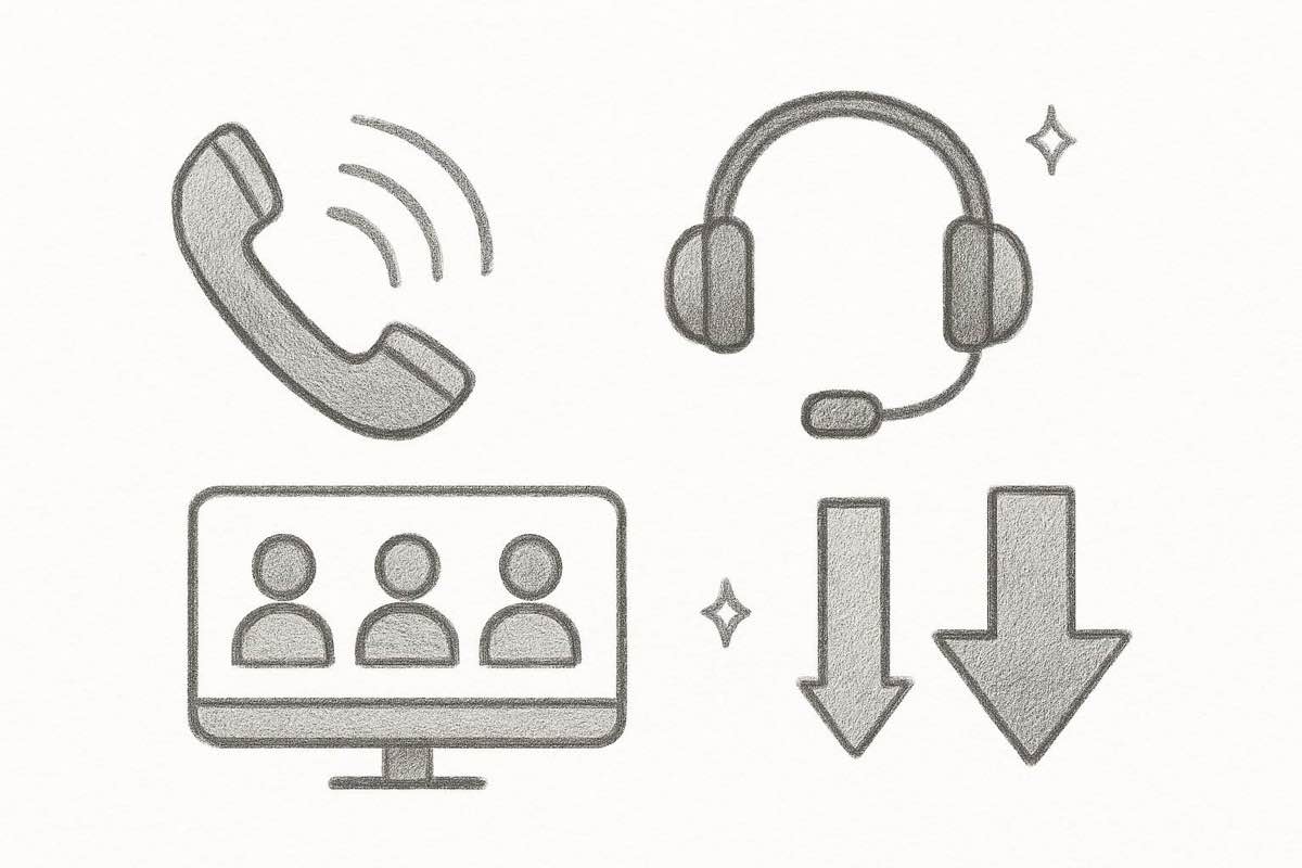 Call center statistics infographic showing industry benchmarks and AI adoption trends