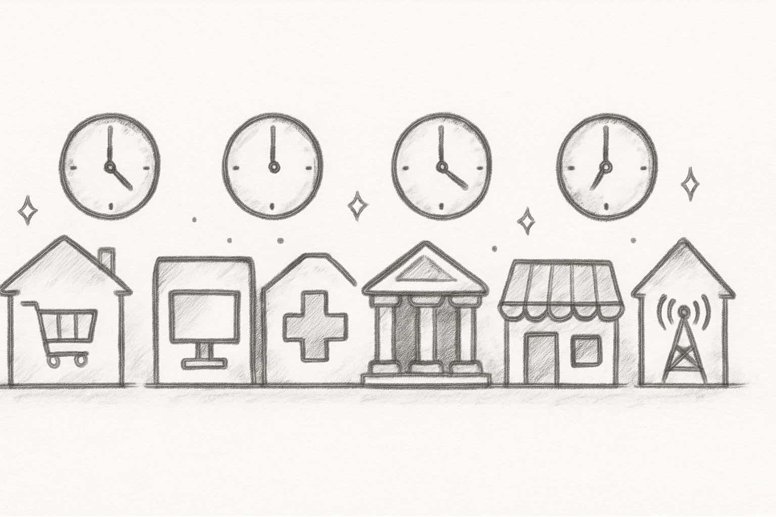 Customer service response time benchmarks by industry comparison showing different sectors