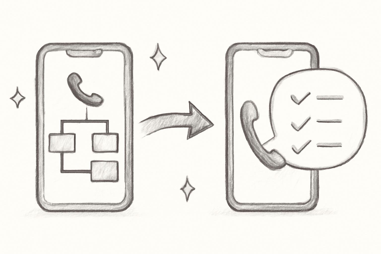 Auto attendant phone tree compared to AI phone agent conversation flow