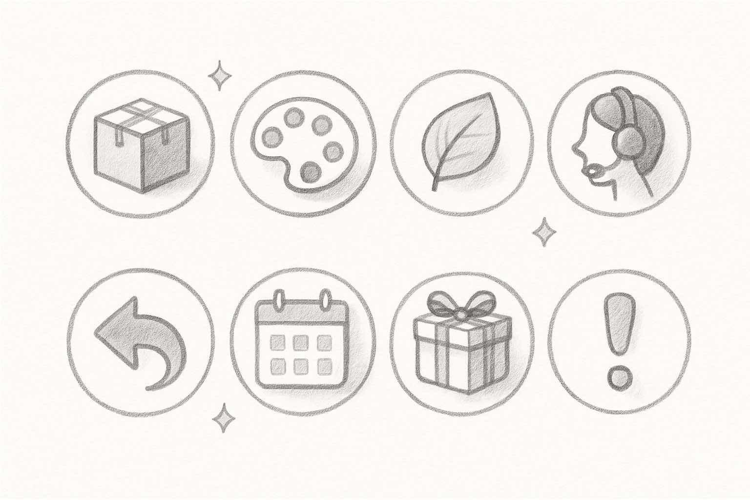 Beauty brand phone support call types infographic showing eight common call categories