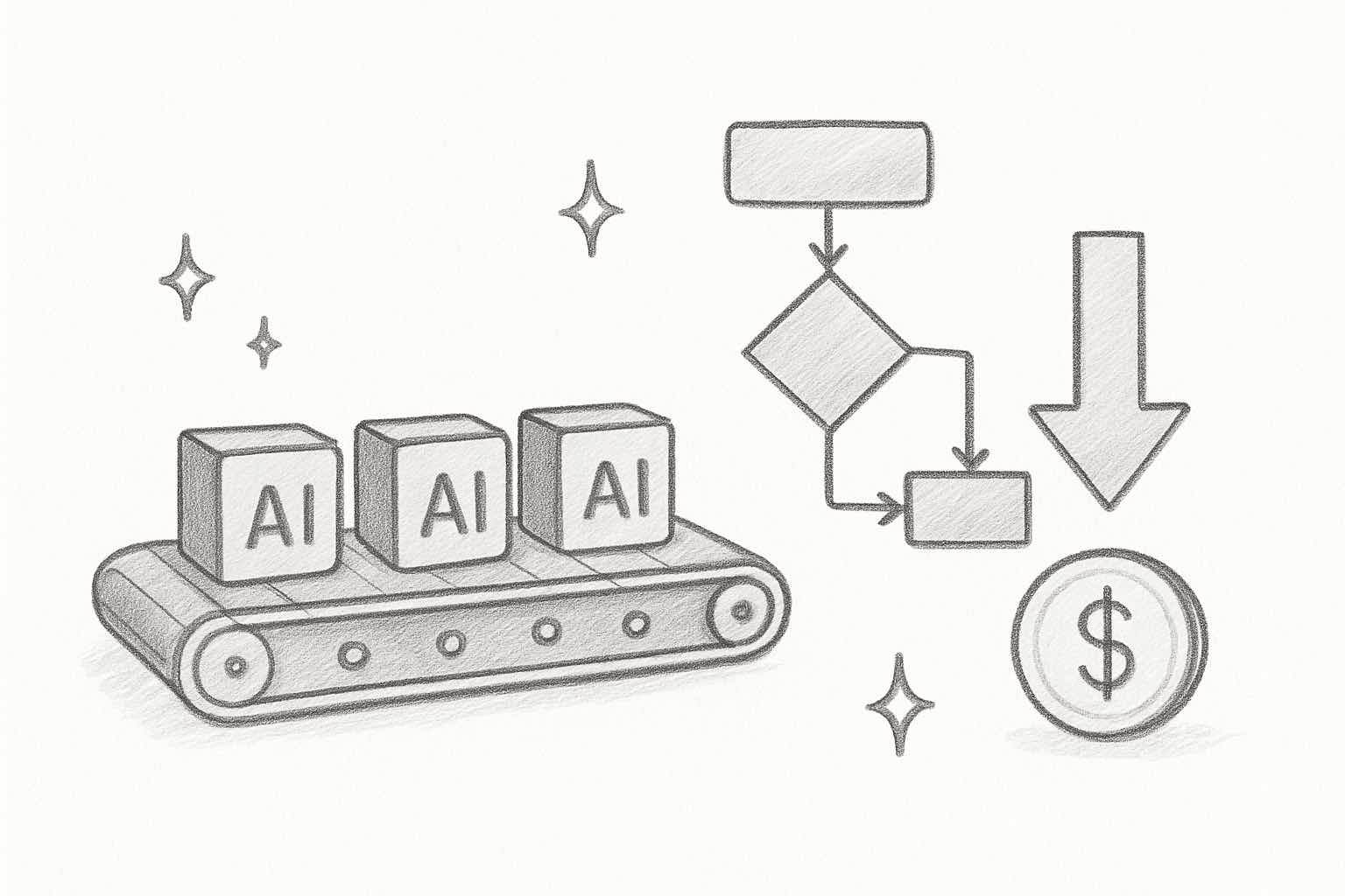 AI automation market growth and adoption infographic