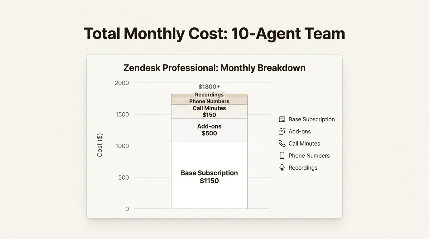 Usage fees and AI add-ons can increase your total Zendesk bill by over 50 percent