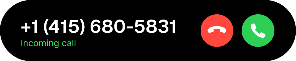 Ringly incoming call screen showing live call context
