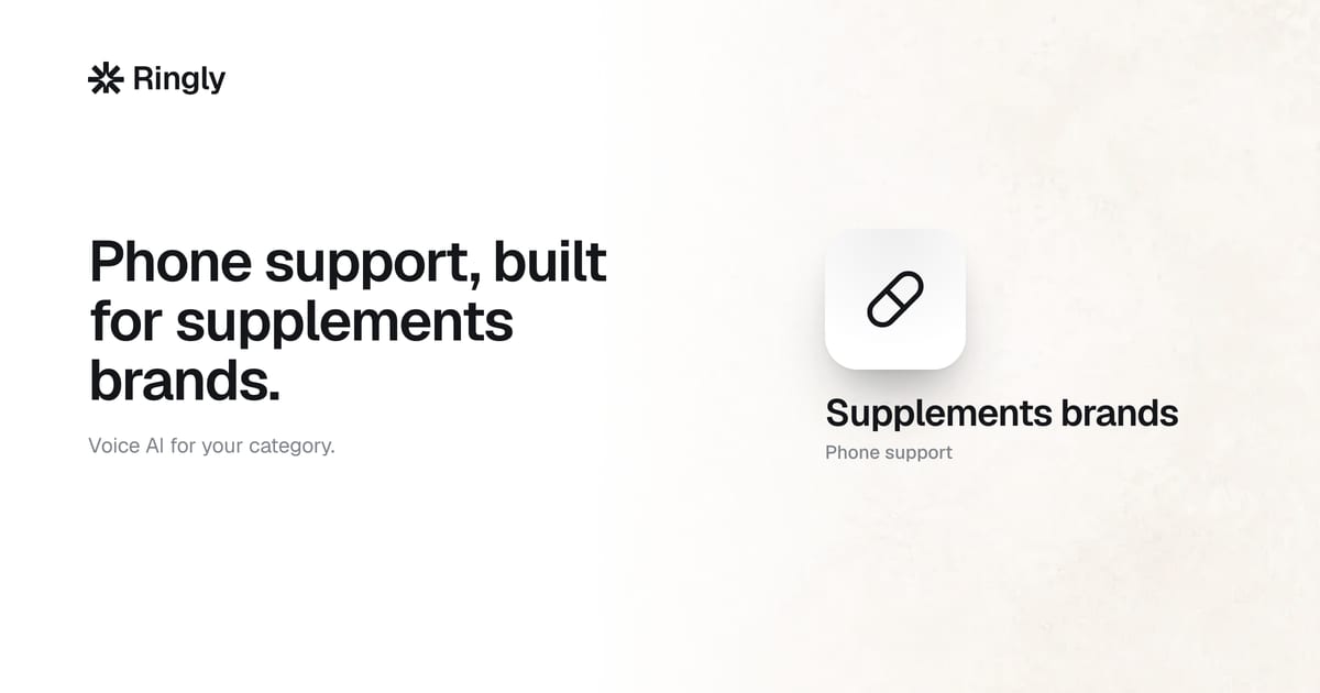 AI customer service agent for a supplement store (2026)