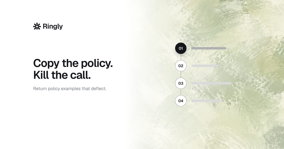 Return policy examples that stop "can I return this" calls