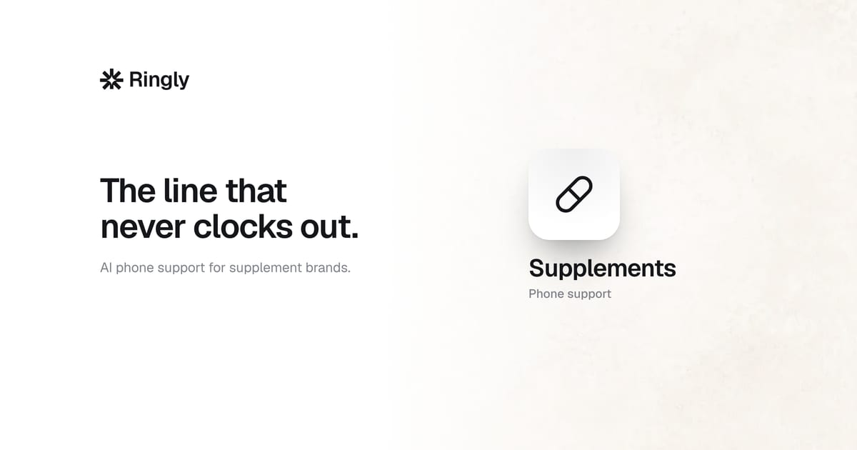 The supplement support agent that answers after-hours