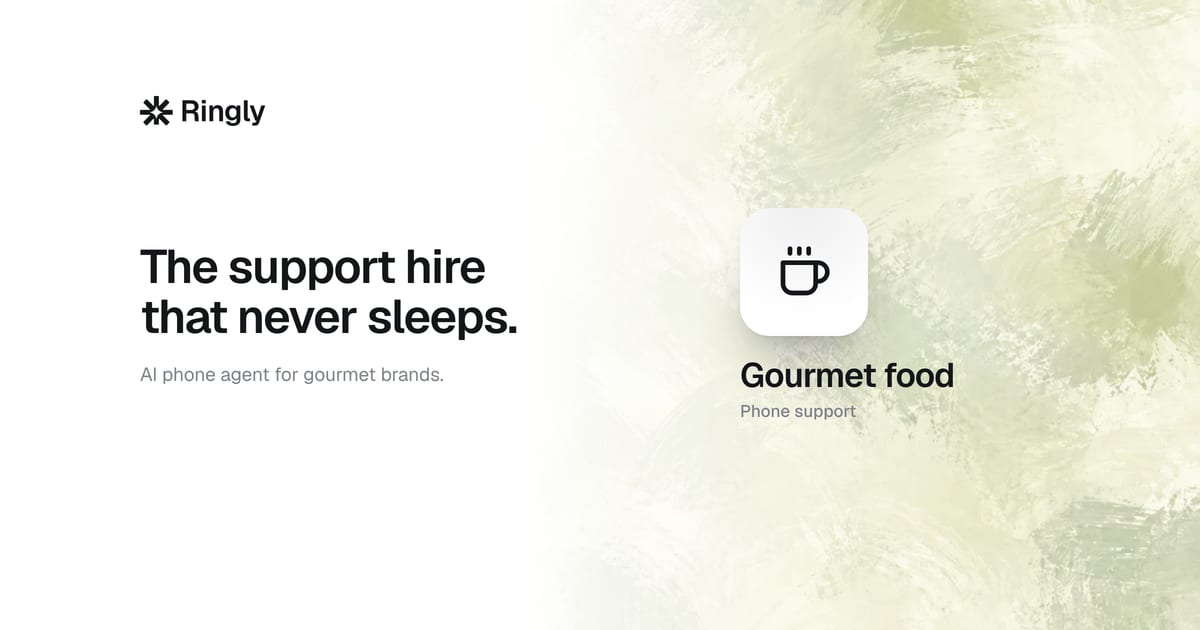 AI customer support agent for gourmet food brands