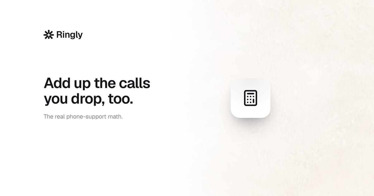 What your phone support really costs (a calculator)