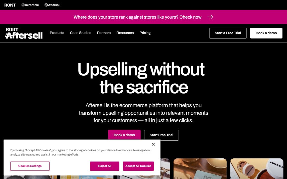 A screenshot of the AfterSell post-purchase upsell app