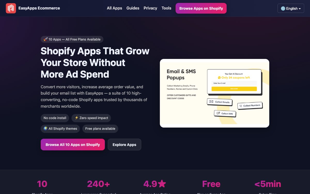 A screenshot of the EA Upsell and Cross-Sell Shopify app