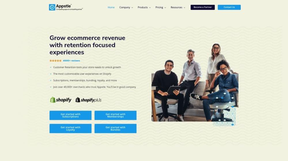 Appstle Subscriptions affordable Shopify subscription app homepage