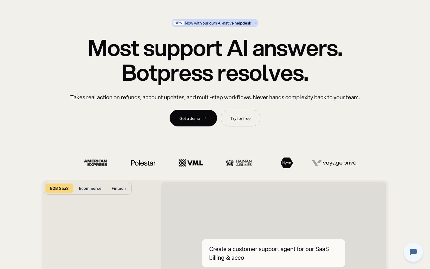 Botpress homepage