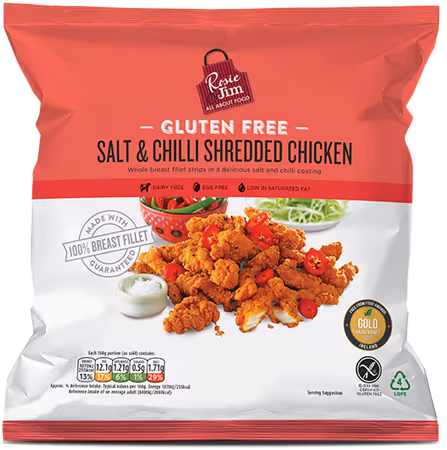 Rosie & Jim Gluten Free Shredded Chili Chicken - frozen