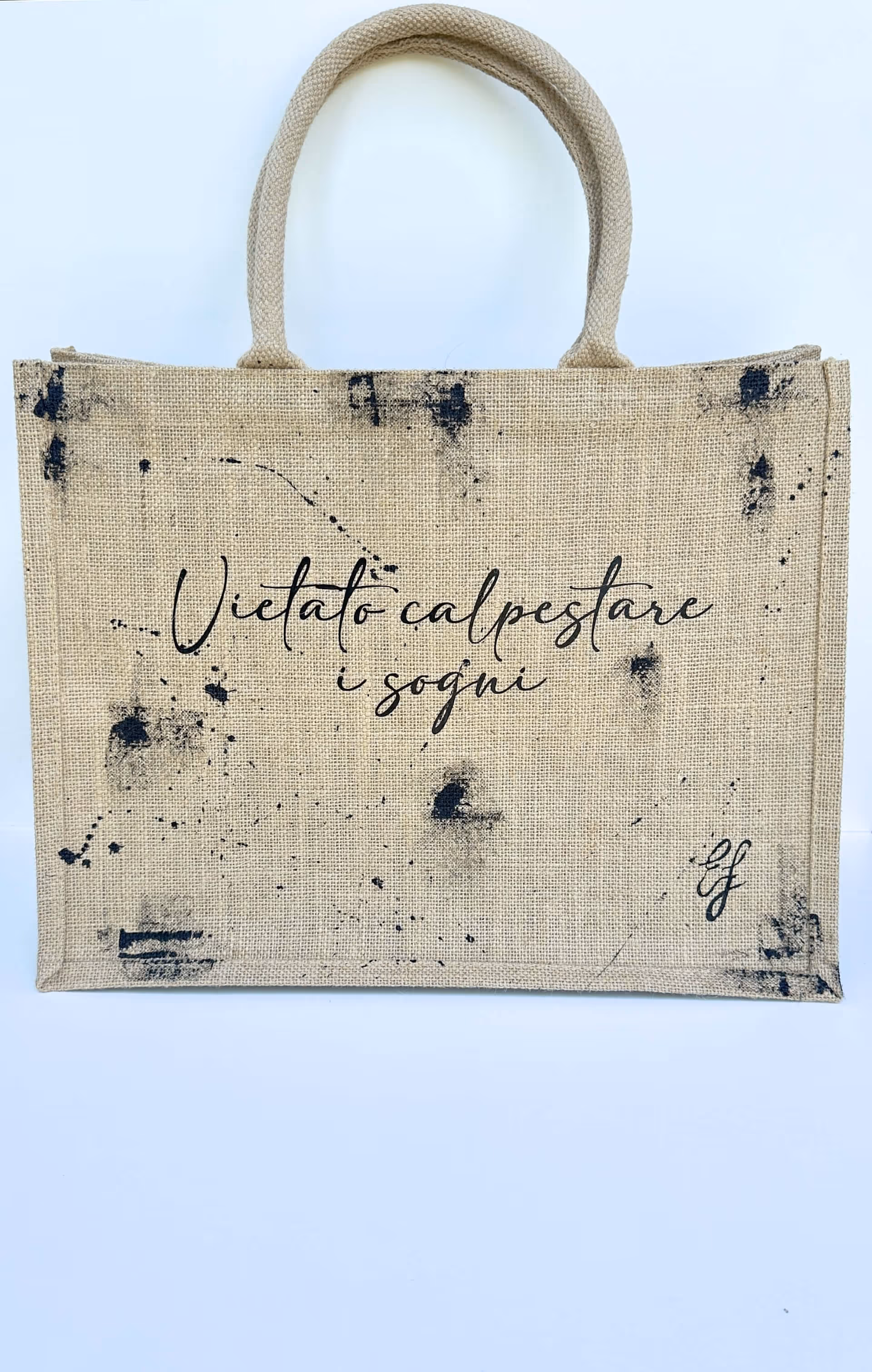 Borsa Juta Grande Vietato Calpestare i Sogni