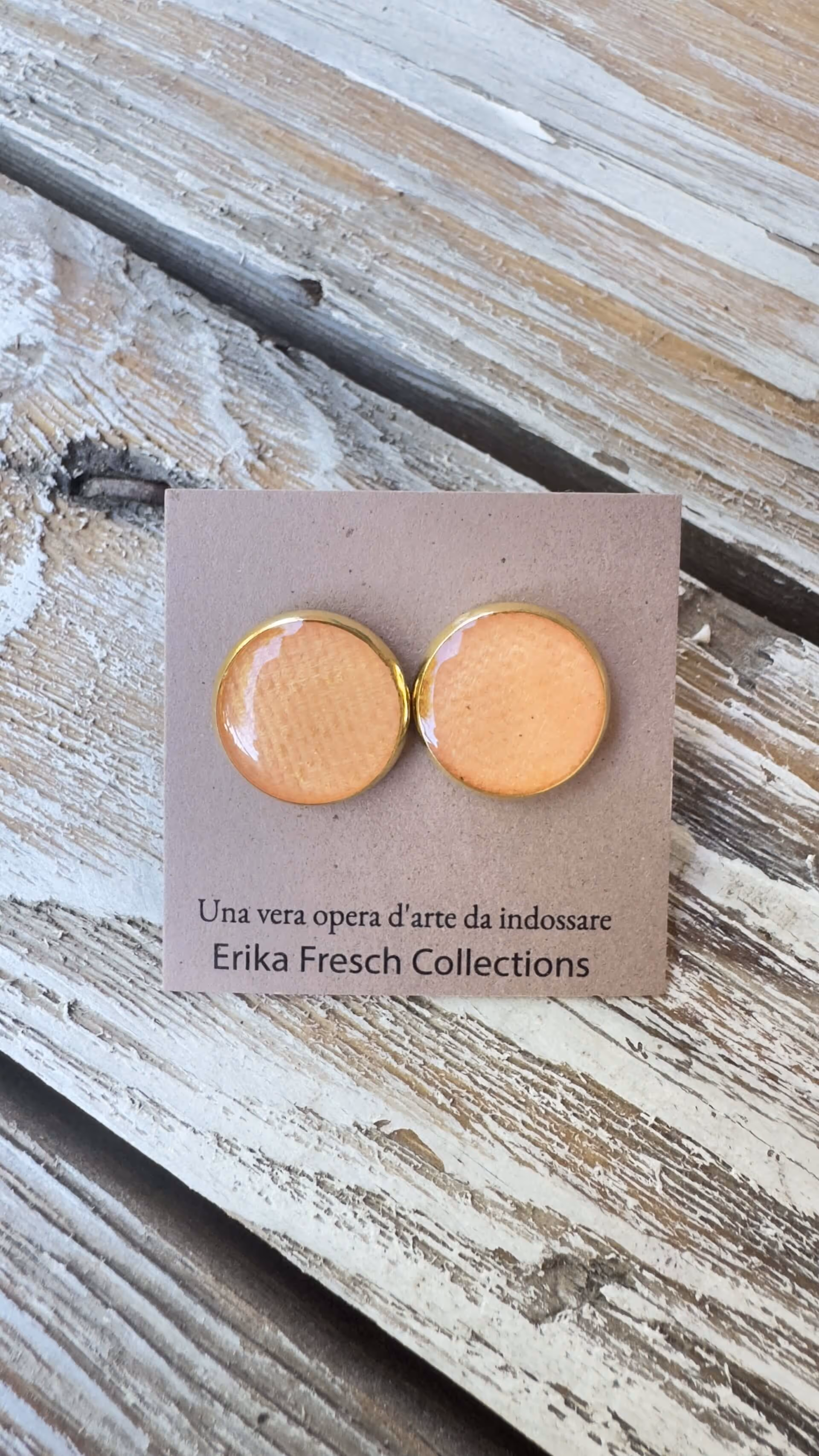 Orecchini a Bottone | Peach