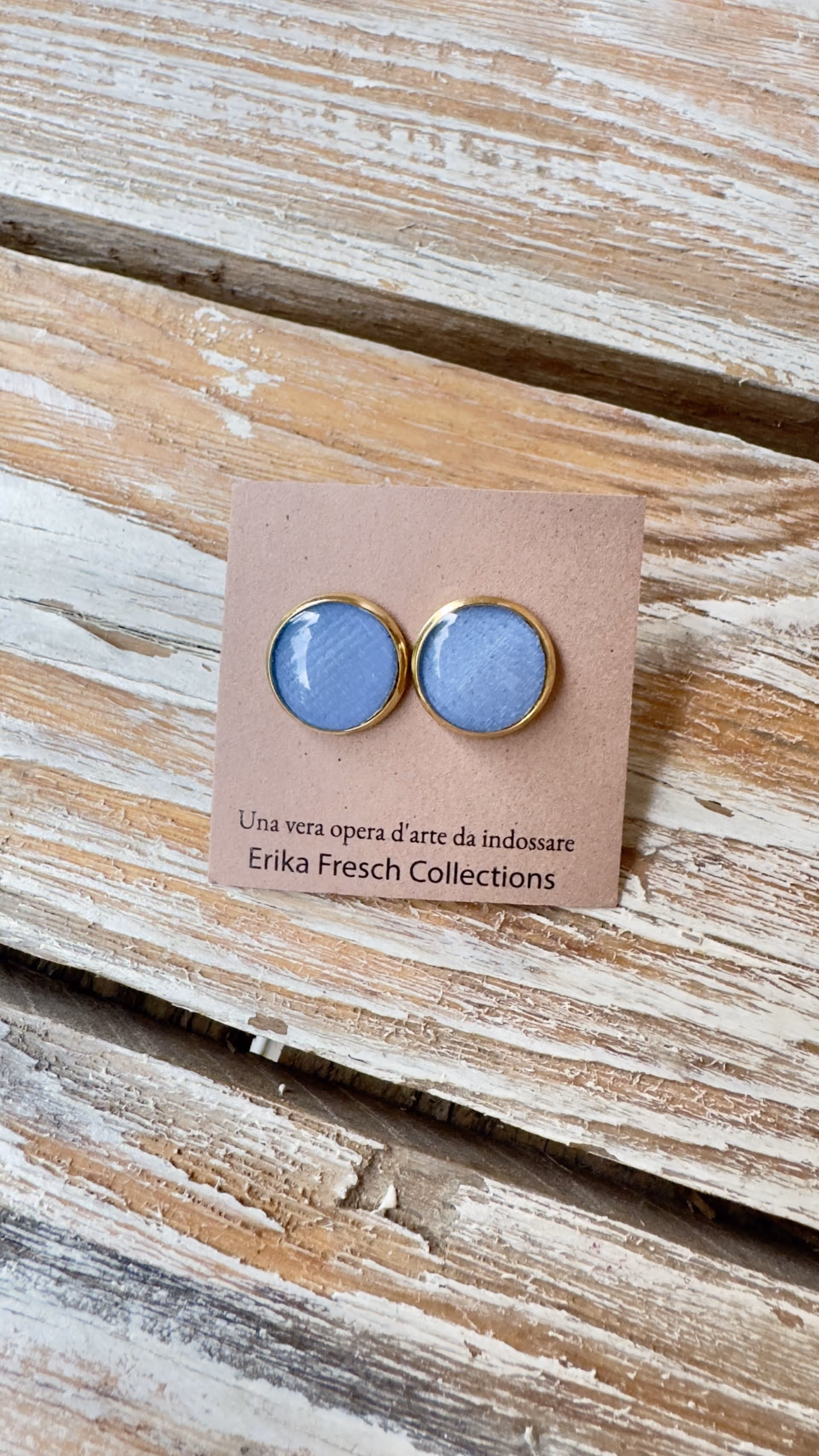 Orecchini a Bottone | Cielo