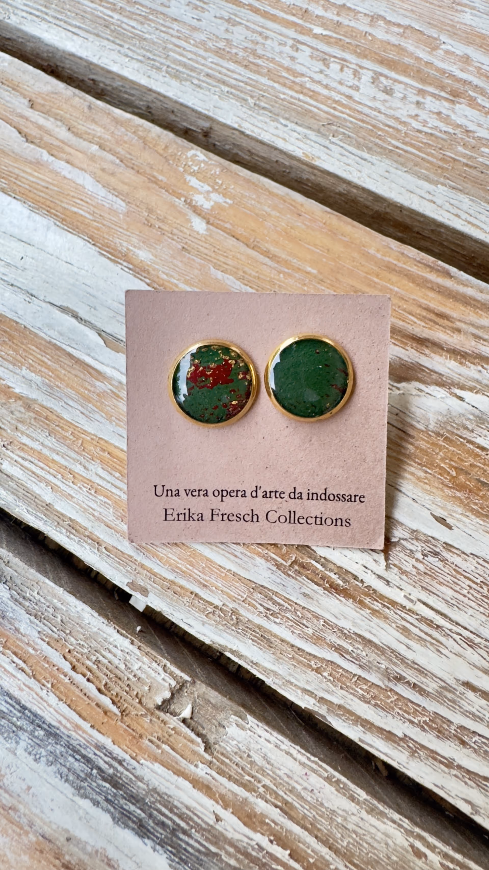 Orecchini a Bottone | Green