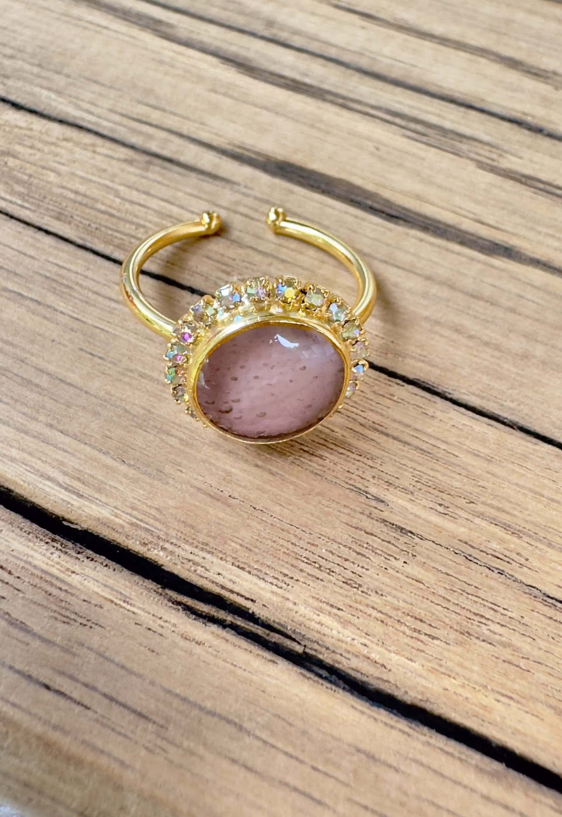 Anello Artigianale Anima Cristalli | Rosa Antico