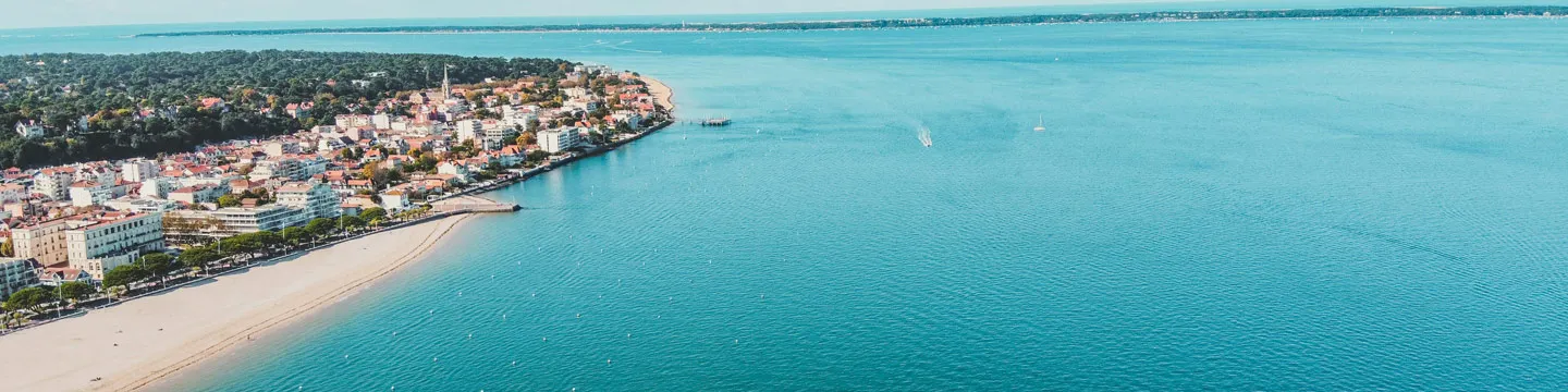 Vue d'ensemble sur la ville d'Arcachon