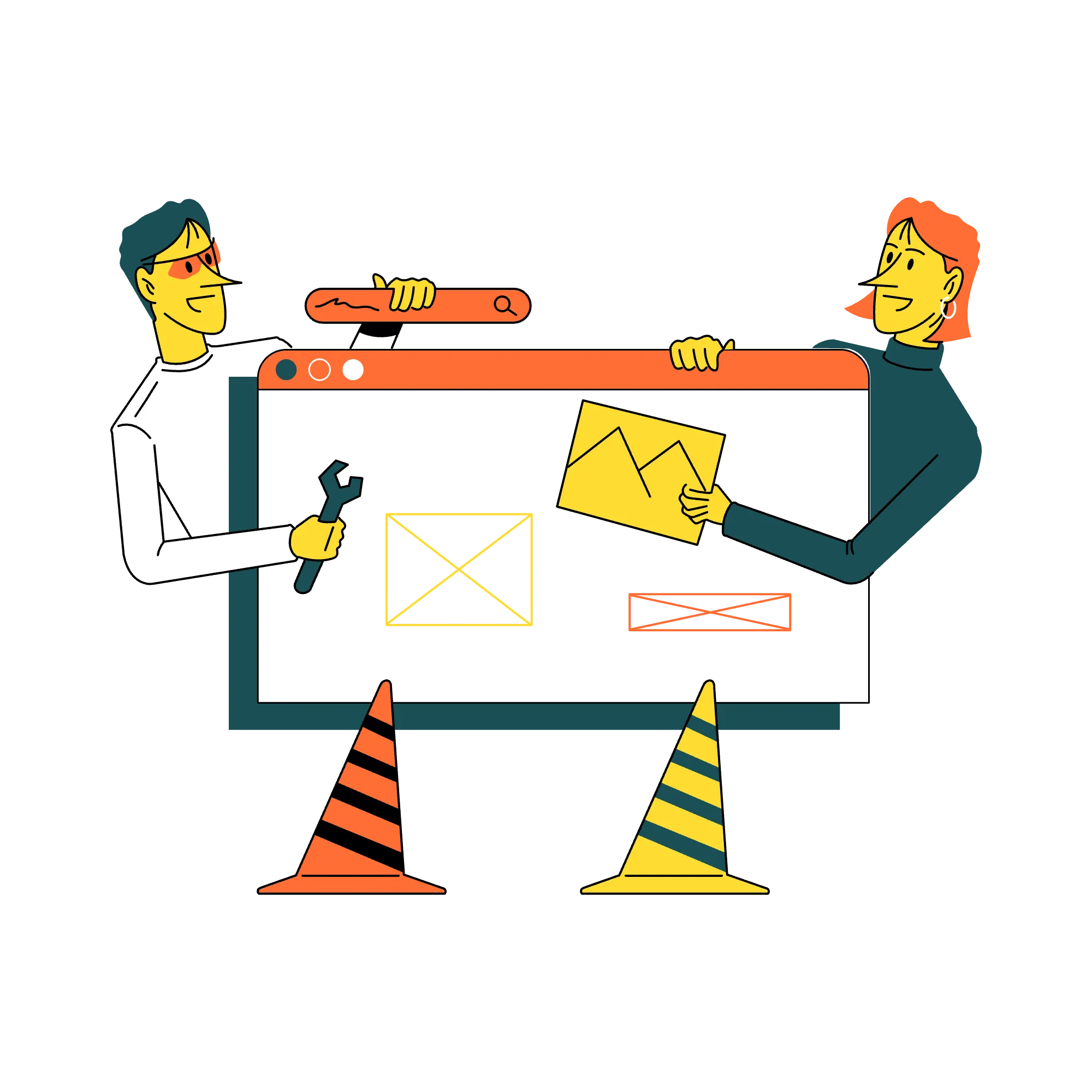 Marketing funnel illustration
