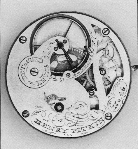 Pitkin Brothers pocket watch, the first mass-produced watch made in the United States, 1838