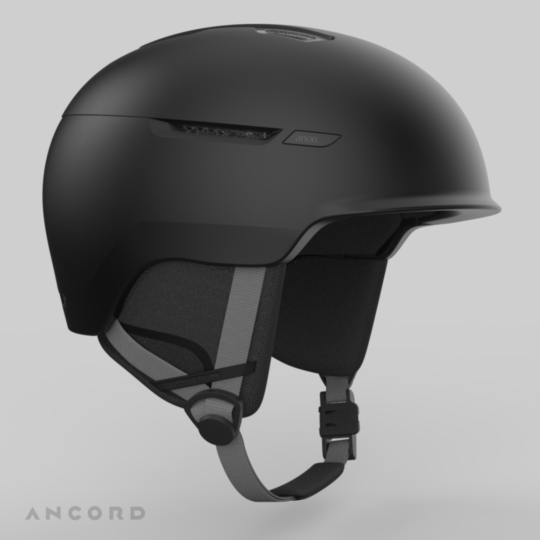 Burton / Anon — photorealistic render of a matte black Anon snow helmet by ANCORD | ANCORD Design Co