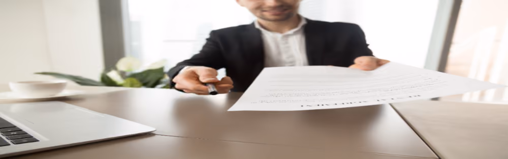 Notice to vacate letter open on a desk