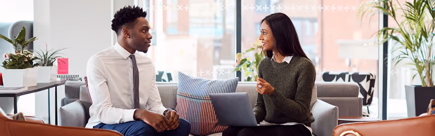 two real estate professionals in a job interview