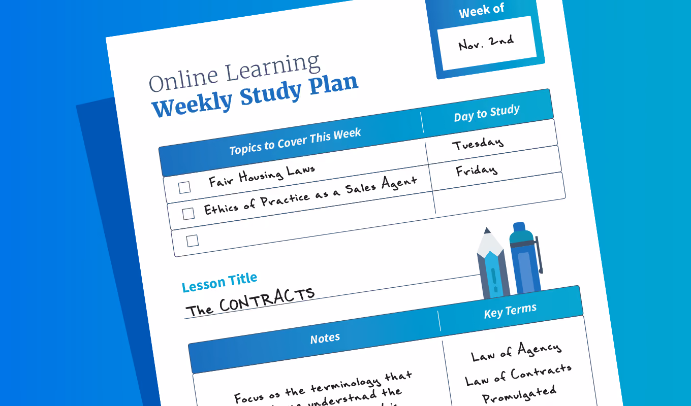 printable weekly study plan