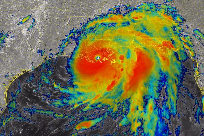 Radar image of Hurricane Ida