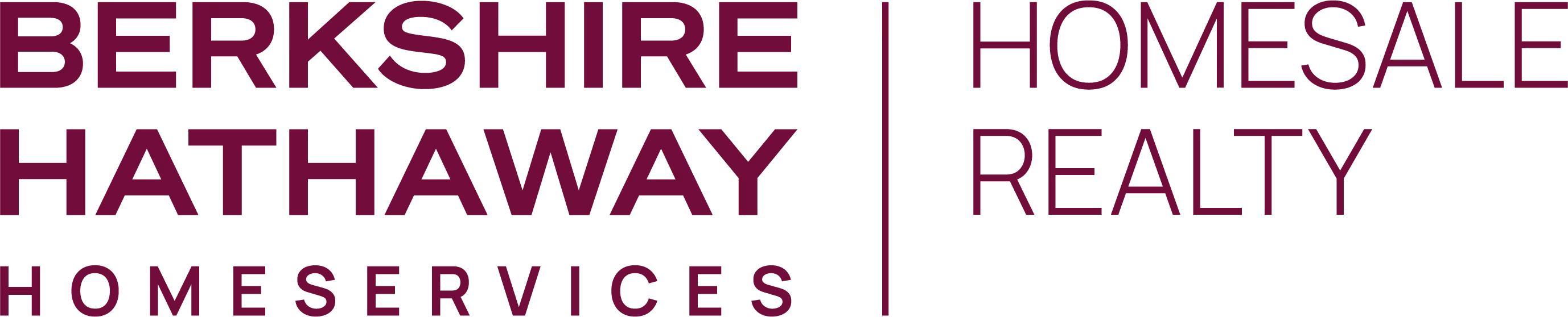 Berkshire Hathaway HomeServices Homesale Realty logo with text in dark red.