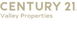 CENTURY 21 Valley Properties logo text in gold font on transparent background.
