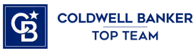Coldwell Banker Top Team logo with CB initials in a blue square and text on right.