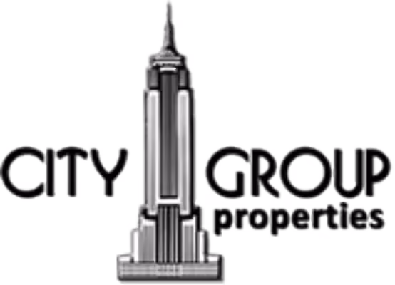 Logo of City Group Properties with a stylized tall building between the words City and Group.