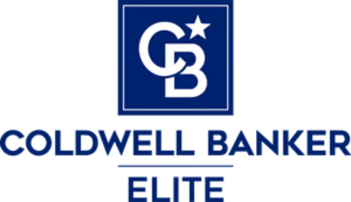 Coldwell Banker logo with overlapping C and B letters and a star in a square on blue background.