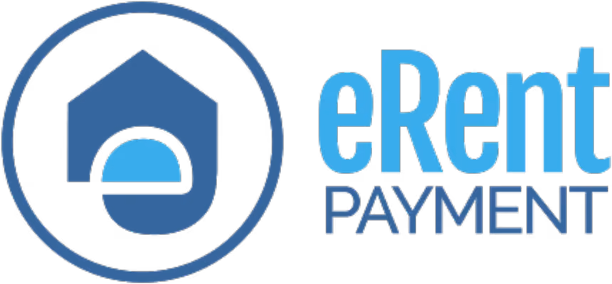 eRent Payment logo with a stylized house icon inside a circle to the left of the text.