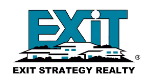 Exit Strategy Realty logo with stylized text and roofline graphic below.