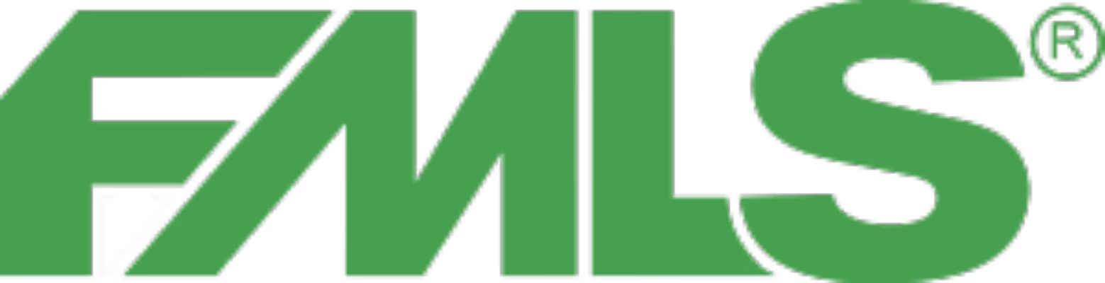 FMLS logo in green with a stylized 'FMLS' text and a registered trademark symbol.